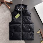 Gucci Down Jackets Red Goose Duck Nylon Premium Quality Zippered Pocket