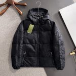 Gucci Down Jacket Red Goose Duck Nylon Premium Quality Zippered Pocket