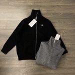 Calvin Klein Coat Red Cotton Wool Blend Embroidery