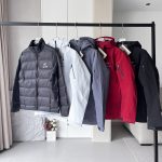 Archaeopteryx Outdoor Jacket Red Gore-Tex Down Rayon Spring Embroidery Zippered Pocket
