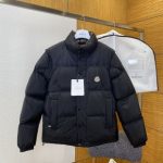 Moncler Coat Red Duck Down Nylon Simple And Elegant
