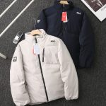 Helly Hansen Coat Red Goose Down Zippered Pocket Windproof Cuffs