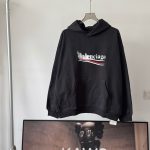 Balenciaga Hoodie Red Street Style Sophistication