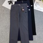 Descente Trousers Red Simple And Elegant Autumn Winter Slim Fit Side Pockets