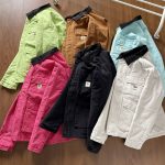 Stussy Outerwear Red Cotton Twill Streetwear Skateboarding Spring Autumn