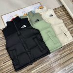 The North Face Sleeveless Red Cotton Down Nylon Winter