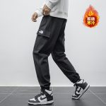 North Trousers Red Cotton Fleece Twill Fabric Breathable And Not Stuffy Spring Autumn Winter Side Pockets