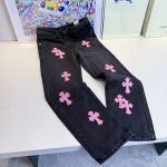 Chrome Hearts Jeans Pink Patch