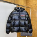 Prada Outerwear Red Duck Down Nylon Fabric Sophistication