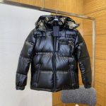 Prada Down Jacket Black Goose Nylon Fabric Sophistication