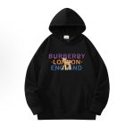 Burberry Hoodie Red Cotton Pure Ribbed Fabric Relaxed Fit Winter