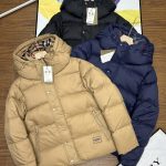 Burberry Down Jacket Black Feather Winter