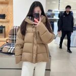 Burberry Down Jacket Black Feather Winter