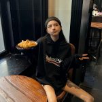 Balenciaga Hoodie Black Cotton Autumn Winter