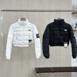 The North Face Down Jacket White Duck Patch Plaid Patchwork