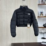 The North Face Down Jacket Black Patch Plaid Patchwork