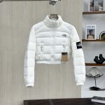 The North Face Down Jacket White Patch Plaid Patchwork