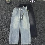 Stone Island Jeans Red Denim Streetwear Retro Wash And Trendy Autumn Winter