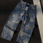Balenciaga Trousers Blue Denim
