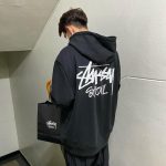 Stussy Hoodie Red Cotton Pure Ribbed Fabric Relaxed Fit Autumn Winter