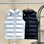 Descente Down Jacket Red Cotton Urban Outdoor Zippered Pocket