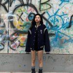Stussy Outerwear Blue Cotton Wool Down Easy To Match Retro Preppy Style Winter Embroidery Patch