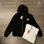 Stussy Jacket Ash Eva Cotton Pure Fleece Streetwear Exquisite Tailoring Plastisol Printing