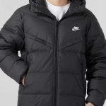 Nike Jacket Black Down Woven Fabric Running Winter