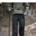 Archaeopteryx Trousers Red Fleece Suitable For All Body Types Simple Style Spring Autumn Winter Side Pockets