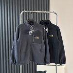 The North Face Coat Red Wool Conductive Fibers Fleece Mesh Autumn Winter Patch