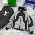 Louis Vuitton Down Jacket Red Winter Patch