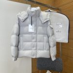 Moncler Down Jacket Red Nylon Water-Repellent Fabric Smooth To The Touch