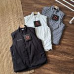 Mammoth Vest Red Cotton Outdoor Windproof Autumn Winter Zippered Pocket