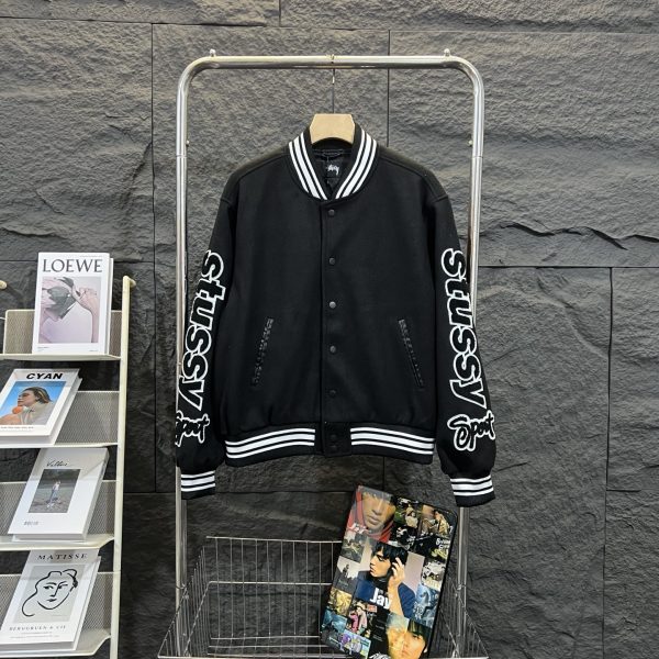 Stussy Baseball Uniform Red Wool Blend Spring Summer