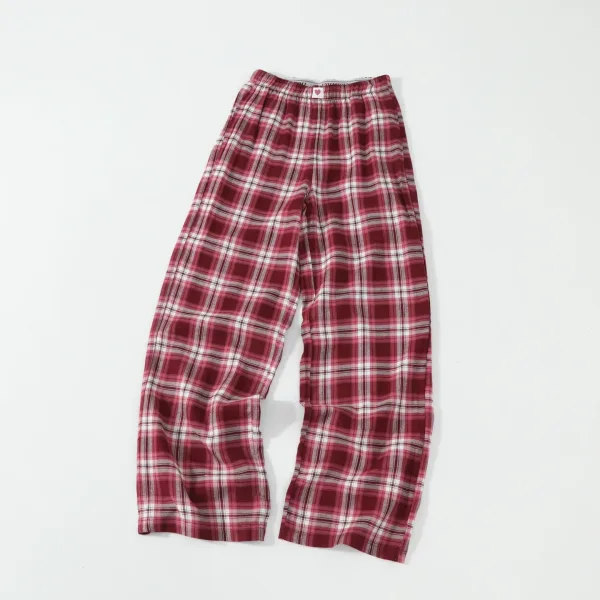 Hollister Trousers Red Cotton Pure Nylon Suede Jacquard Flannel