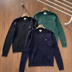 Lacoste Sweater Red Wool Clean And Neat Simple Style Sophistication Autumn Winter Embroidery