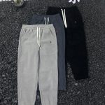 Ralph Lauren Trousers Red Cotton Fleece Corduroy Winter