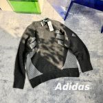 Adidas Long-Sleeved Shirt Red Mesh Relaxed Fit Clean Lines Exquisite Workmanship Minimalism Street Style Autumn Winter And Early Silhouette