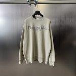 Dior Hoodie Smoky Gray Cotton Relaxed Fit Winter
