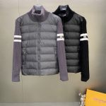Moncler Outerwear Red Wool Feather Duck Down Fleece Exquisite Workmanship Winter Patch Side Pockets