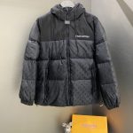 Louis Vuitton Down Jacket Red Duck Jacquard Winter