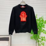 Monk Sweater Red Wool High-End Quality Autumn Winter