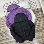 Lululemon Coat Red Goose Down Simple Design Winter Side Pockets Zippered Pocket