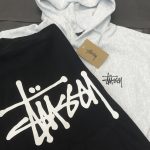 Stussy Hoodie Red Cotton Pure Fleece Ribbed Fabric Winter