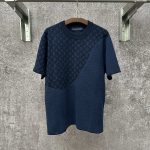 Louis Vuitton Short Sleeves Blue Velvet Relaxed Fit Spring Summer