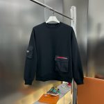 Prada Hoodie Red Cotton Fleece