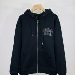 Chrome Hearts Outerwear Ash Silk Fleece Autumn Winter Embroidery