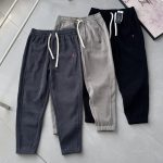 Ralph Lauren Long Pants Red Cotton Pure Nylon Fleece Corduroy
