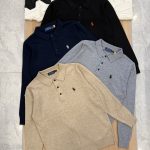 Ralph Lauren Long-Sleeved Shirt Red Eva Minimalist Style Business Commute Gentlemanly Winter Embroidery