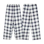 Hollister Trousers Red Cotton Pure Nylon Jacquard Flannel Retro Blue Overlock Stitching